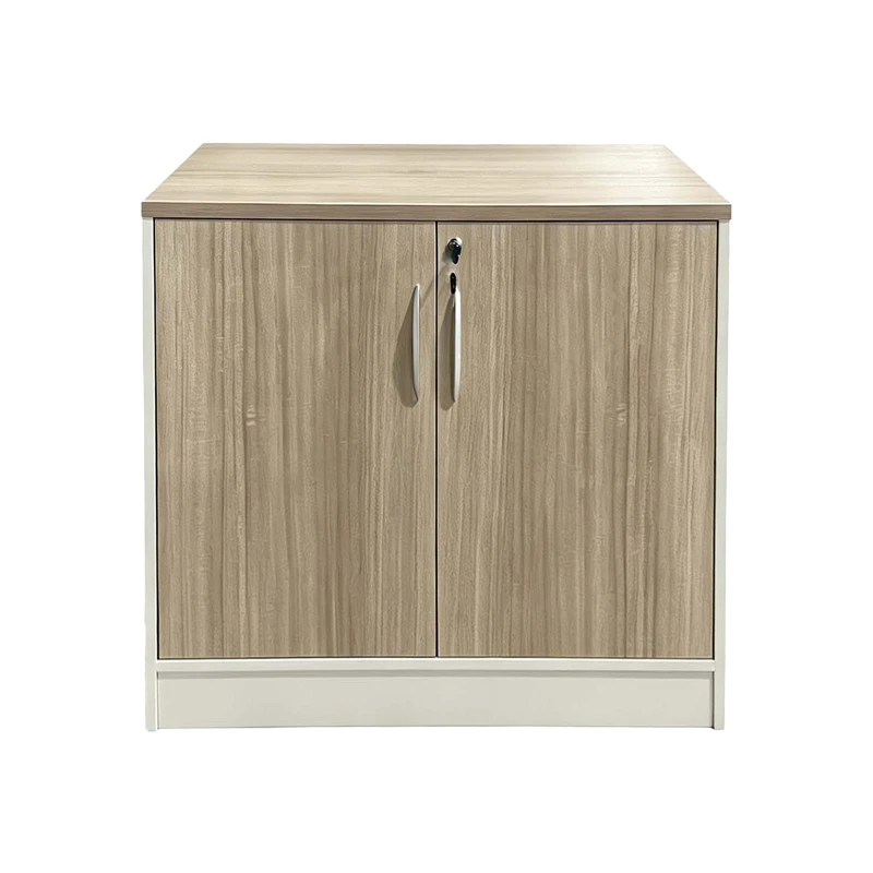 Low office cabinet professional Armadi pakoworld in oak-beige color 80x40x80cm