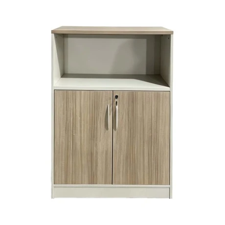 Low office cabinet professional Greco pakoworld in oak-beige shade 80x40x120cm