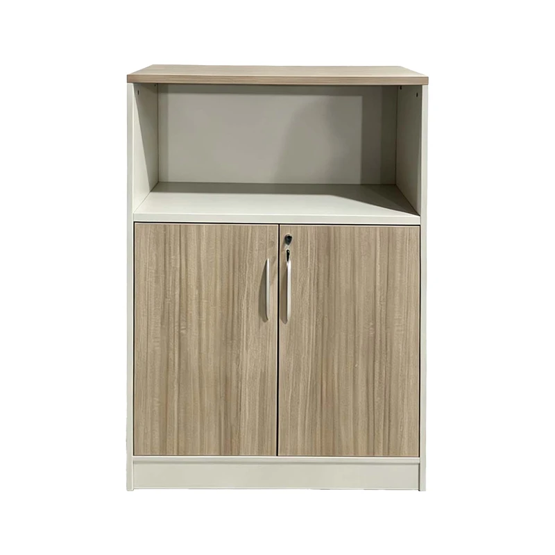 Low office cabinet professional Greco pakoworld in oak-beige shade 80x40x120cm