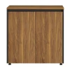 Low cabinet Oscar pakoworld in walnut-anthracite color 80x40x80cm