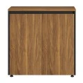 Low cabinet Oscar pakoworld in walnut-anthracite color 80x40x80cm