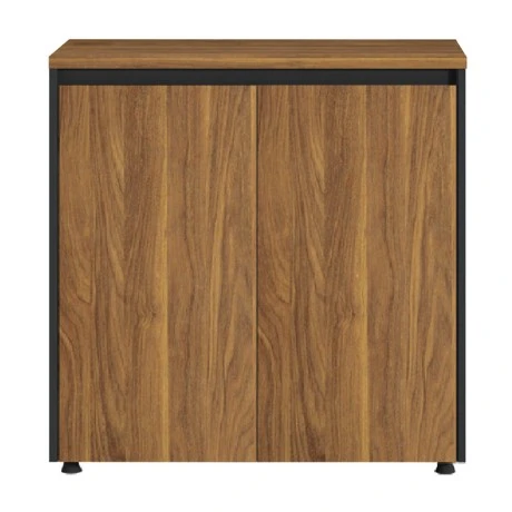 Professional low cabinet Oscar pakoworld in walnut-anthracite color 80x40x80cm