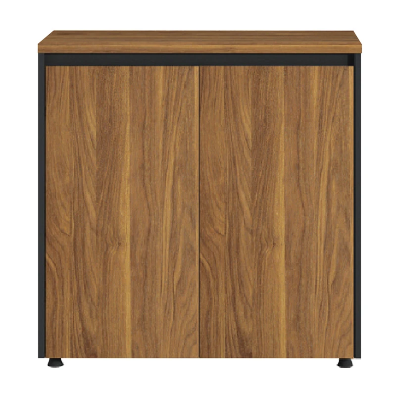 Low cabinet Oscar pakoworld in walnut-anthracite color 80x40x80cm