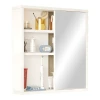Bagno bathroom cabinet with mirror pakoworld in white shade 60x14.5x63.6cm