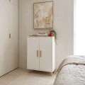 Ντουλάπι Tamera pakoworld λευκό με φυσική απόχρωση MDF 60x30x120εκ