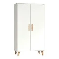 Ντουλάπι Tamera pakoworld λευκό με φυσική απόχρωση MDF 60x30x120εκ