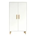 Ντουλάπι Tamera pakoworld λευκό με φυσική απόχρωση MDF 60x30x120εκ