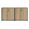 Wardrobes Lotus pakoworld with 4 doors in oak-dark grey color 160x40,5x80cm