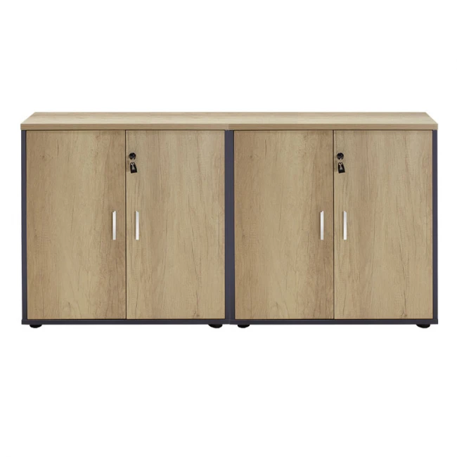 Wardrobes Lotus pakoworld with 4 doors in oak-dark grey color 160x40,5x80cm