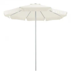 Ομπρέλα επαγγελματική Mongo pakoworld μονοκόμματος ιστός μέταλλο Φ2.3m εκρού