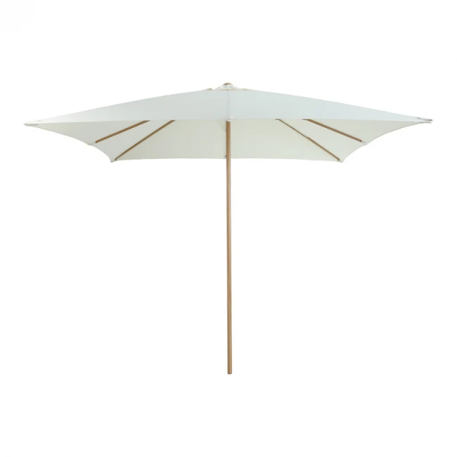 Professional umbrella Solis pakoworld metal - aluminum one-piece pole in natural finish-cream shade 250x250x235cm