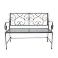 Cazpo pakoworld metal bench in black shade 114x45x90cm