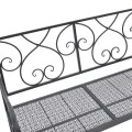 Cazpo pakoworld metal bench in black shade 114x45x90cm