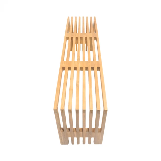 Παγκάκι Zen pakoworld teak ξύλο σε φυσική απόχρωση 140x35x48εκ
