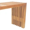 Παγκάκι Zen pakoworld teak ξύλο σε φυσική απόχρωση 140x35x48εκ