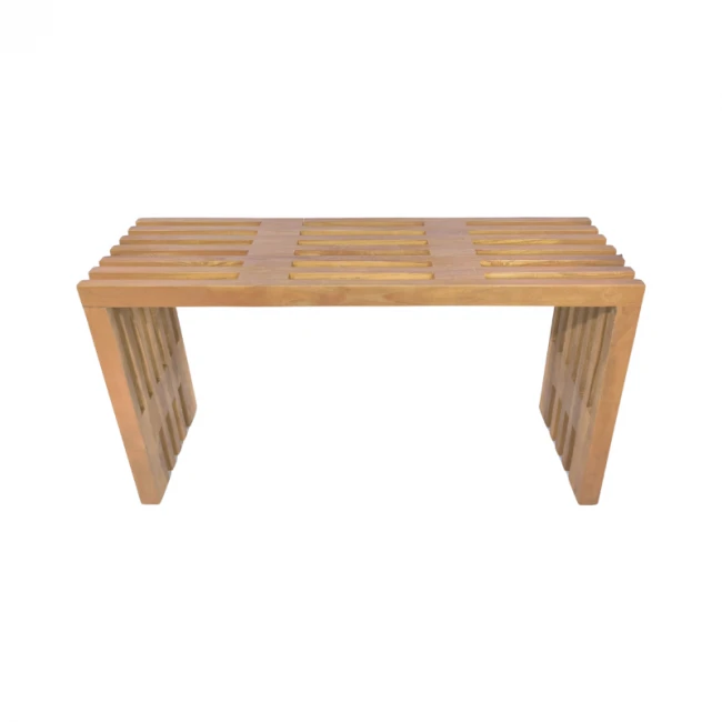 Παγκάκι Zen pakoworld teak ξύλο σε φυσική απόχρωση 90x30x48εκ