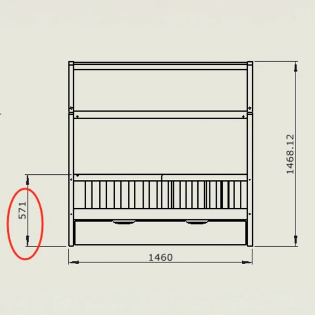 Παιδικό κρεβάτι Bendina τ.Montessori με συρτάρι pakoworld ξύλο πεύκου σε λευκή απόχρωση 70x140εκ