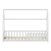 Παιδικό κρεβάτι Callan τ.Montessori με κιγκλίδωμα pakoworld ξύλο πεύκου σε λευκή απόχρωση 90x190εκ