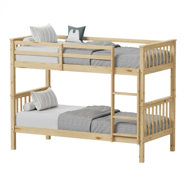 Children's bunk bed Nani pakoworld pine wood in natural shade 90x190cm