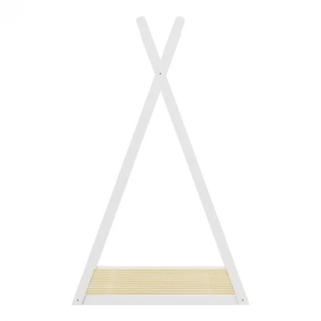 Παιδικό κρεβάτι Lilly τ.Montessori pakoworld ξύλο πεύκου σε λευκή απόχρωση 90x190εκ