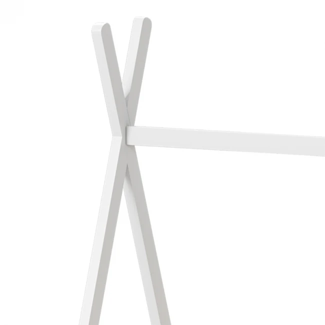 Παιδικό κρεβάτι Lilly τ.Montessori pakoworld ξύλο πεύκου σε λευκή απόχρωση 90x190εκ