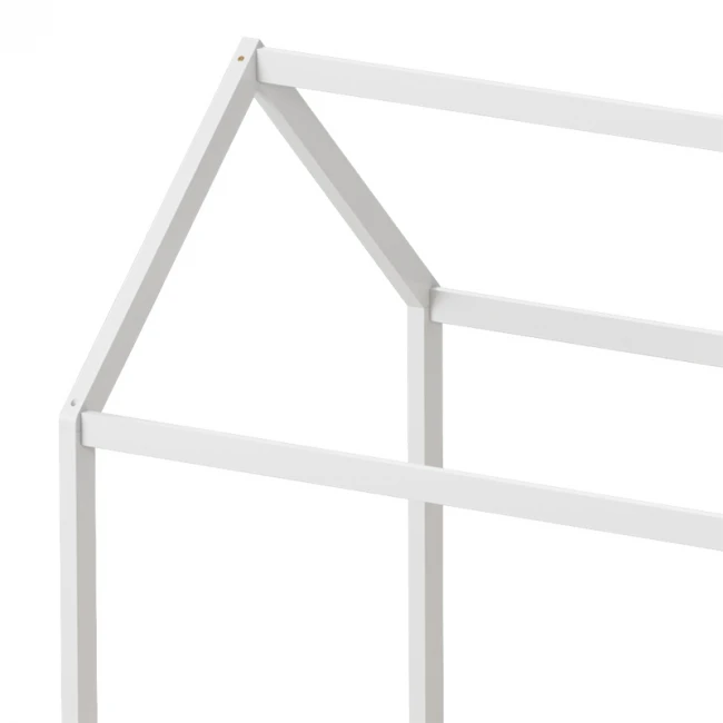 Παιδικό κρεβάτι Mellin τ.Montessori με 2 συρτάρια pakoworld ξύλο πεύκου σε λευκή απόχρωση 90x190εκ