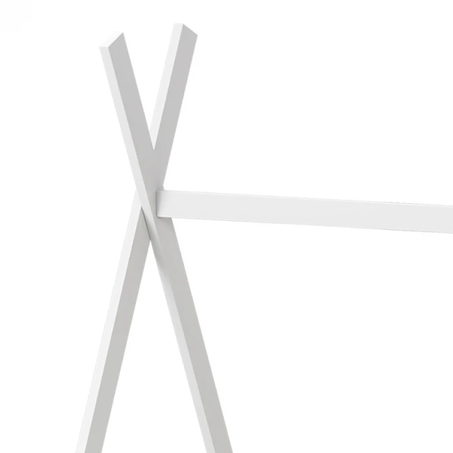 Παιδικό κρεβάτι Noam τ.Montessori με κιγκλίδωμα pakoworld ξύλο πεύκου σε λευκή απόχρωση 70x140εκ