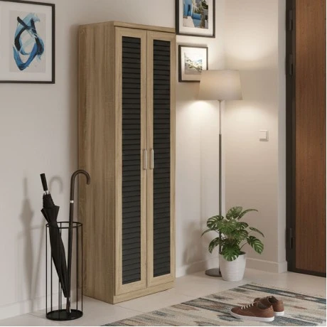 Shoe cabinet Sante pakoworld 21 pairs sonoma 60x37x183cm