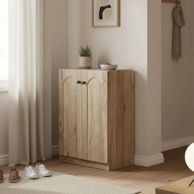Shoe cabinet Ambera pakoworld sonoma color 60x36.5x81.5cm