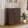 Shoe cabinet MANTAM pakoworld 12 pairs walnut 78x40x92 cm