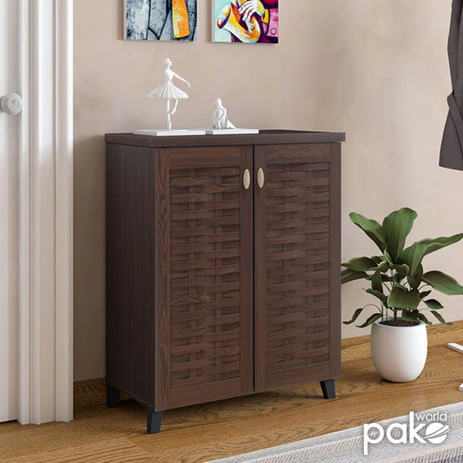 Shoe cabinet MANTAM pakoworld 12 pairs walnut 78x40x92 cm