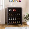 Shoe cabinet MANTAM pakoworld 12 pairs walnut 78x40x92 cm