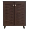 Shoe cabinet MANTAM pakoworld 12 pairs walnut 78x40x92 cm
