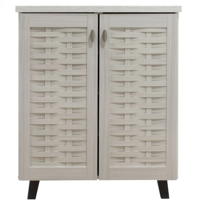 Shoe cabinet MANTAM pakoworld 12 pairs white-grey 78x40x92 cm