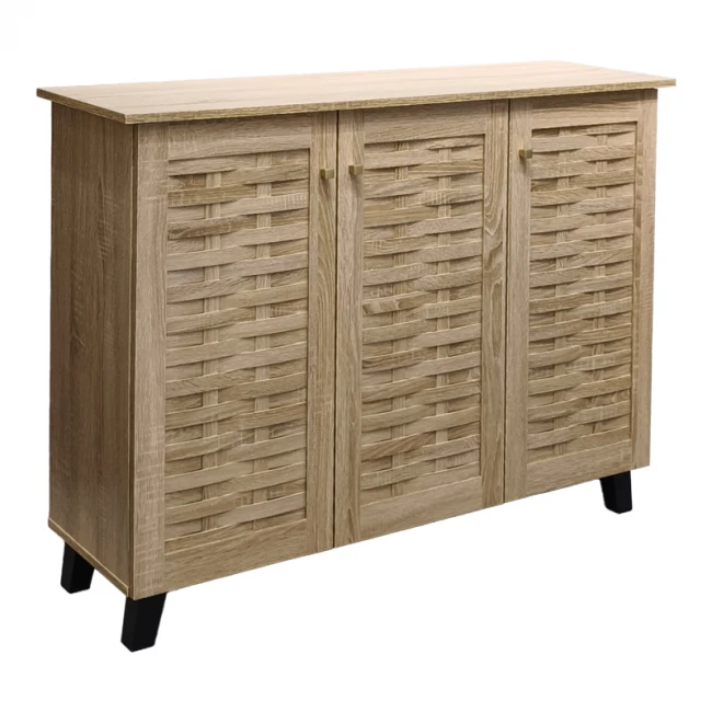 Παπουτσοθήκη-ντουλάπι Mantam pakoworld 16 ζεύγων sonoma 115.5x34x87εκ