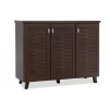 Shoe cabinet MANTAM pakoworld 16 pairs walnut 115.5x40x92cm