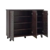 Shoe cabinet MANTAM pakoworld 16 pairs walnut 115.5x40x92cm