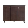 Shoe cabinet MANTAM pakoworld 16 pairs walnut 115.5x40x92cm