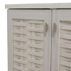 Shoe cabinet MANTAM pakoworld 16 pairs white-grey 115.5x40x92cm