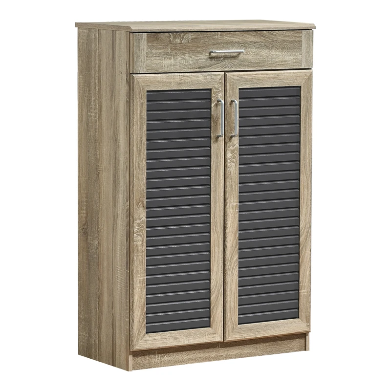 Shoe cabinet Sante pakoworld 20 pairs sonoma-dark grey color 80x37x123cm