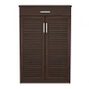 Shoe cabinet Sante pakoworld 20 pairs antique walnut 80x37x123cm
