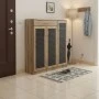 Shoe cabinet Sante pakoworld 30 pairs in sonoma-dark grey color 120x37x123cm