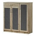 Shoe cabinet Sante pakoworld 30 pairs in sonoma-dark grey color 120x37x123cm