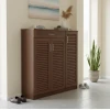 Shoe cabinet Sante pakoworld 30 pairs walnut 120x37x123cm