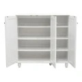 Shoe cabinet Santo pakoworld 16 pairs in white color 89.5x34.5x91.5cm