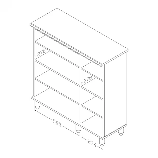 Παπουτσοθήκη-ντουλάπι SANTO pakoworld 16 ζεύγων χρώμα sonoma 89,5x34,5x91,5εκ