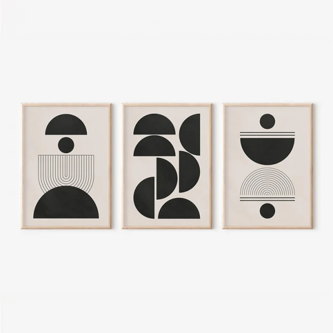 Wall art in frame Sanxia pakoworld triptyque with digital print 33x1.5x48cm