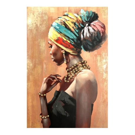 Canvas wall art African 3D Inart 80x3x120cm