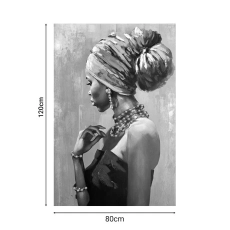 Canvas wall art African 3D Inart 80x3x120cm