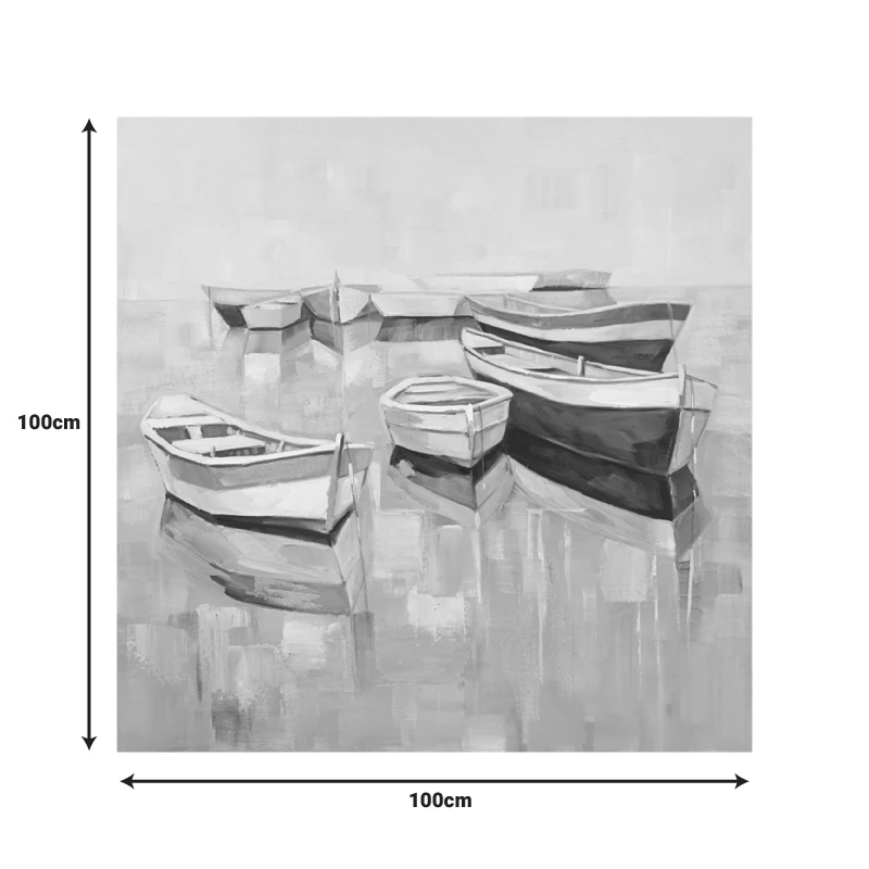 Canvas painting Boatty Ι Inart 100x3x100cm